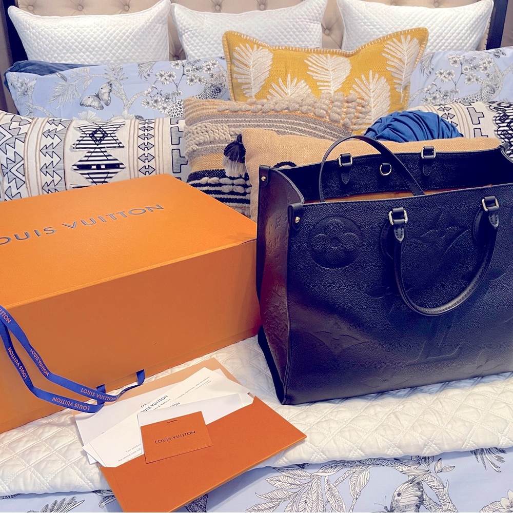 Louis Vuitton OntheGo GM Monogram Empriente Leather EUC Black